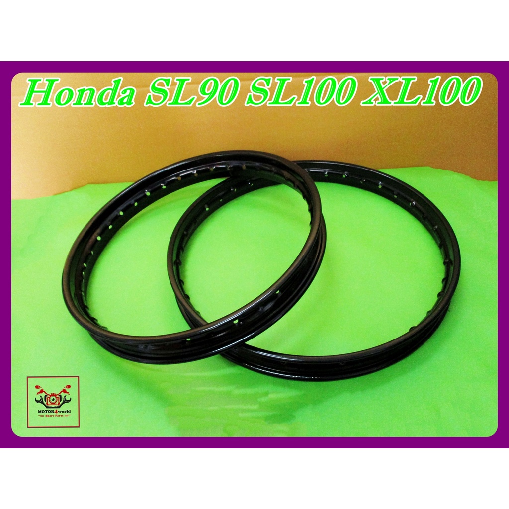 HONDA SL90 SL100 XL100 -- "BLACK" STEEL WHEEL RIM 17" size 17x1.60 // วงล้อเหล็ก "สีดำ"