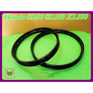 HONDA SL90 SL100 XL100 "BLACK" STEEL WHEEL RIM 17" size 17x1.60 (1 PC.) // วงล้อเหล็ก สีดำ ขอบ17 (1 วง)