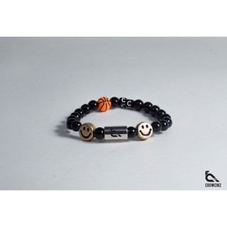 Crowcinz Smiley Bracelet (Onyx / V.2 / Basketball) กำไลข้อมือหินแท้