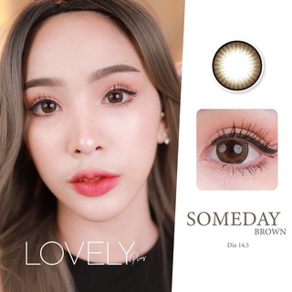 ไม่แถมตลับ Someday Brown (กลาง) คอนแทคเลนส์ Lovelylens