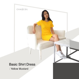 Basic Yellow Shirt Dress