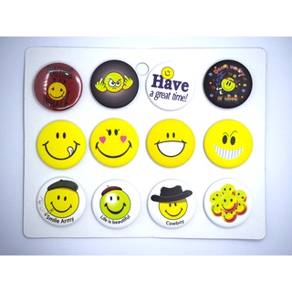 เข็มกลัด 3.2cm/4.4cm Smile Face      หน้ายิ้ม  Badge