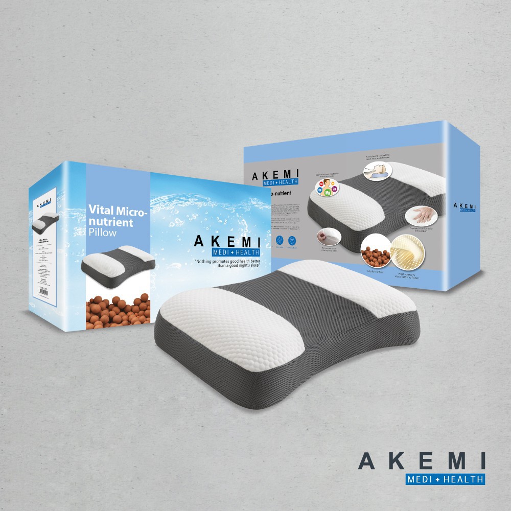 [ราคาพิเศษ] Akemi หมอน หมอนหนุน หมอนเพื่อสุขภาพ Vital Micro-Nutrient