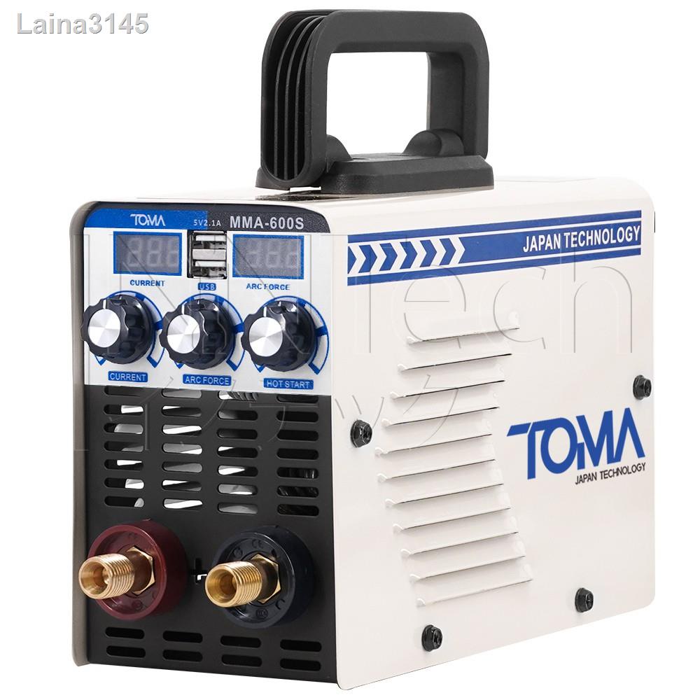 卐☸TOMA JAPAN ตู้เชื่อม Mini Inverter IGBT MMA-600S 2in1 พร้อมฟังก์ชั่น Power Bank พาวเวอร์แบงค์ ในตัว (2USB) แสดงผล Dual