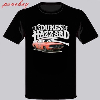 เสื้อยืดผ้าฝ้าย พิมพ์ลายภาพยนตร์ The Dukes of Hazard Retro TV EGdkak88PFkkcg26 สีดํา สําหรับผู้ชายสามารถปรับแต่งได้