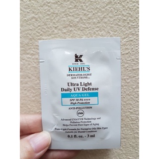 Kiehls Ultra Light Daily UV Defense AQUA GEL SPF 50 PA +++ High protection 3ml.