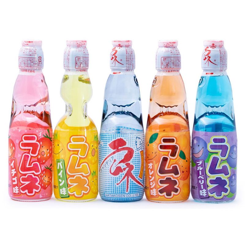 ค่าส่งถูก !! Japan Hatakosen Ramune Soda น้ำขวดลูกแก้วรสผลไม้ผสมโซดา นำเข้าจากญี่ปุ่น