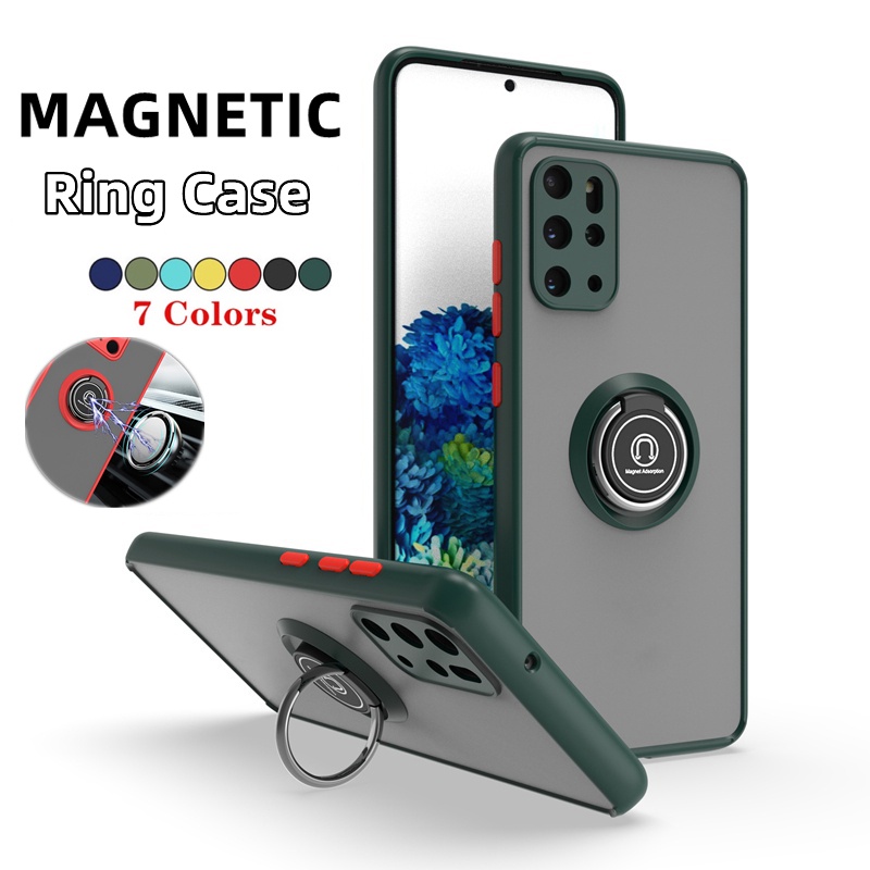 เคสโทรศัพท์มือถือ กันกระแทก พร้อมแหวนแม่เหล็กตั้งโทรศัพท์ สําหรับ Samsung S20 Ultra S20Ultra S20Plus