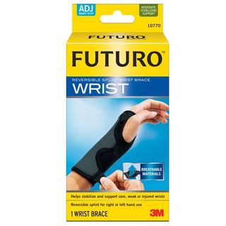 Futuro Wristอุปกรณ์พยุงข้อมือฟูทูโร่รุ่น10770ชนิดปรับกระชับได้เสริมแถบเหล็ก1ชิ้น