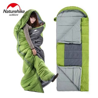 ถุงนอน Naturehike F400 M ถุงนอนอุณหภูมิต่ำ Envelope Style Sleeping Bag With Hood F400-M