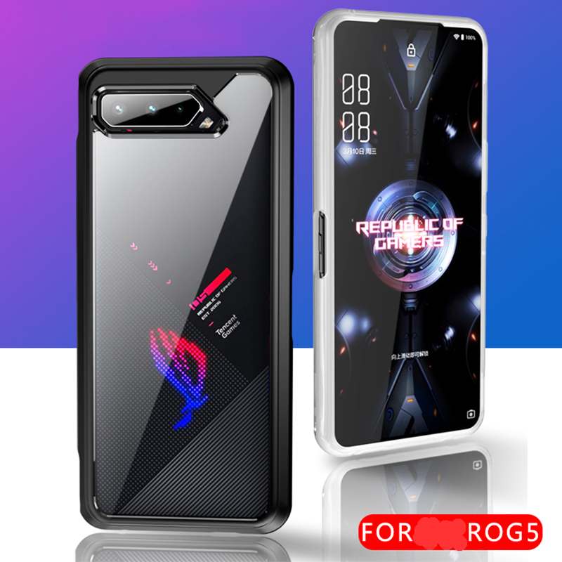 เคสโทรศัพท์มือถือ แบบแข็ง ป้องกันกระแทก สีโปร่งใส สําหรับ Asus ROG Phone 5 ROG Phone 5 Pro ROG Phone