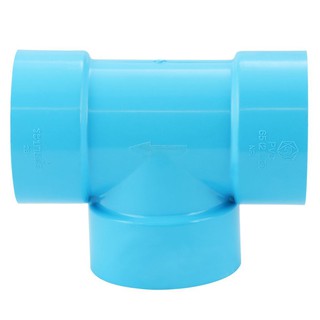 Joints FAUCET TEE PVC SOCKET SCG 2 1/2" Pipe fitting Water supply system ข้อต่อ ข้อต่อสามทาง-บาง SCG 2 1/2 นิ้ว สีฟ้า อุ