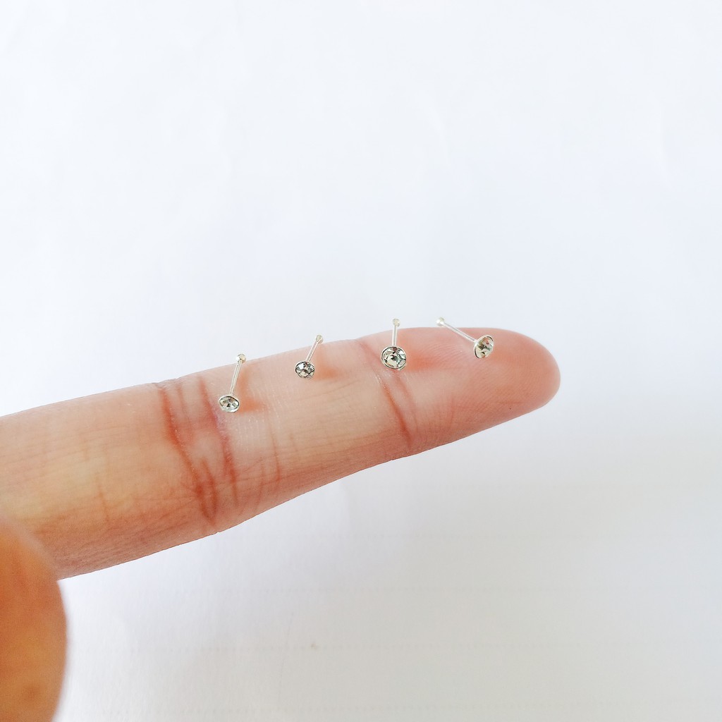 จิวจมูกเงินแท้ Nose Piercing 92.5% (จิวจมูกถ้วย)