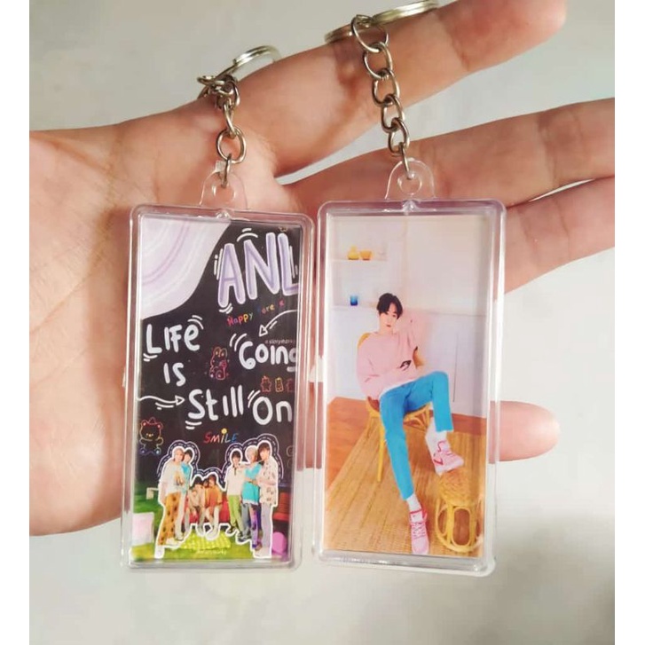 Gantungan พวงกุญแจแบบพลิกกลับได้แบบกําหนดเอง / พวงกุญแจแบบกําหนดเอง / Kpop EXO BTS Blackpink Idol It