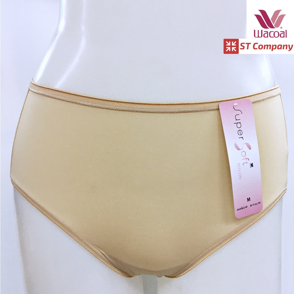 กางเกงใน Wacoal Super Soft Short ทรงเต็มตัว เอวสูง สีเนื้อ Nude (1 ตัว) รุ่น WU4992 ขอบเรียบ กางเกงในหญิง วาโก้ เต็มตัว