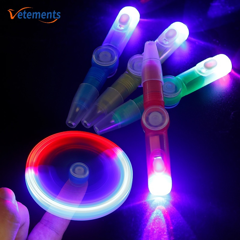 (สุ่มสี) แปลกใหม่ LED ปลายนิ้ว ปากกาหมุน / ของเล่นคลายเครียด สําหรับเด็ก นักเรียน / เรืองแสงในที่มืด