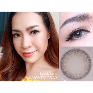 1 คู่ บิ๊กอายตาโต สีเทา สายฝอ ตานัวๆ ลายฮิตtiktok รุ่น Smokey Gray by Lovelylens ขนาด 14.5ค่าสายตาปกติ