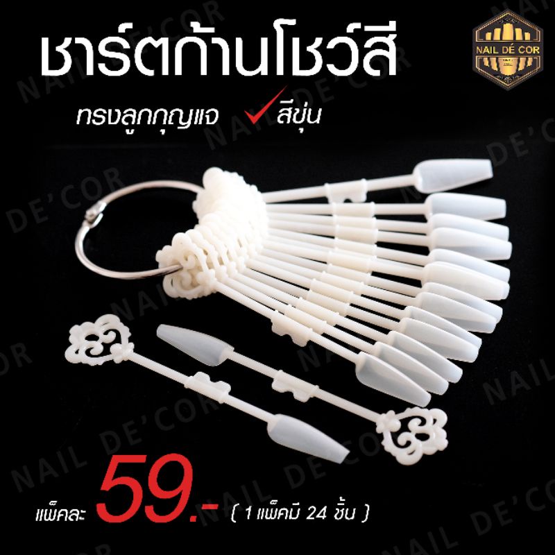ชาร์ตโชว์สี แบบก้านรูปลูกกุญแจ *ขายแพค 24ก้าน