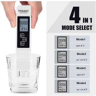 Kiprun เครื่องทดสอบคุณภาพน้ําดิจิทัล แบบพกพา 3 In1 TDS Temp EC 0-9990ppm ​เครื่องมือวัดความบริสุทธิ์ของน้ํา