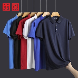 Uniqlo เสื้อยืดโปโล แขนสั้น คอปก ลําลอง เหมาะกับฤดูร้อน สําหรับผู้ชาย ใส่ทํางานโฆษณา เล่นกีฬา