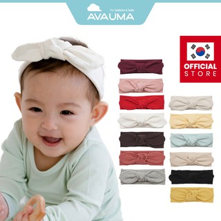 [5+1 Event] AVAUMA ที่คาดผม ประดับโบว์ สีพื้น 13 สี สําหรับเด็กทารกแรกเกิด เด็กวัยหัดเดิน