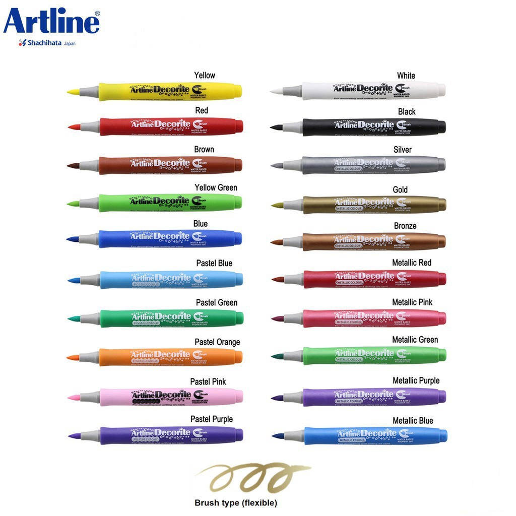 ปากกามาร์กเกอร์เขียนตกแต่ง ARTLINE DECORITE ขนาด 1.0 มม EDF-1