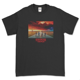 คอตต้อนคอกลมเสื้อยืดพรีเมี่ยม พิมพ์ลาย Stranger THINGS 4 S-5XL