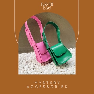 B351-B352: Bambi Bag | Mystery Accessories กระเป๋าสะพาย กระเป๋าหนัง PU กระเป๋าสีชมพู