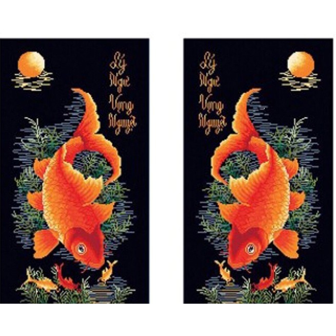 ภาพวาดปัก Ly Ngu Nguguguyet Vong - LV3150