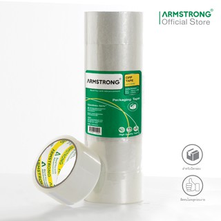 Armstrong เทปปิดกล่อง สีใส ขนาด 48 มม x 45 หลา บรรจุ 6 ม้วน / OPP Tape (Transparent), Size: 48 mm x 45 y, 6 rolls:pack