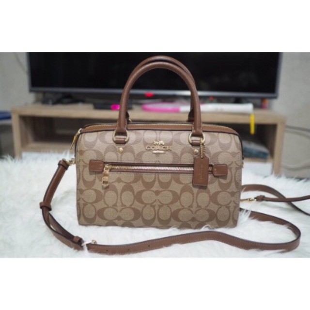 Coach แท้????% F83607 ROWAN SATCHEL IN SIGNATURE CANVAS