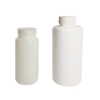 ขวดเก็บสารพลาสติกสีขาวขุ่น/ทึบ (Reagent Bottle - Plastic)