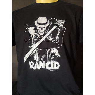 เสื้อวงนำเข้า Rancid Samurai Tim Armstrong Greenday Nofx Bad Religion Street Punk Rock Style Vintage Gildan T-Shirt