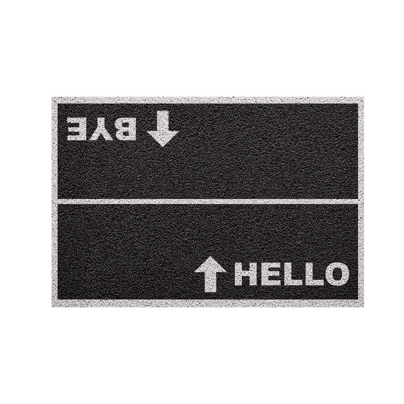 [MT01-00000005] พรมเช็ดเท้า พรมดักฝุ่น ลาย Hello / Bye สั้น 40x60 ซม