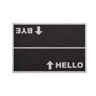 [MT01-00000005] พรมเช็ดเท้า พรมดักฝุ่น ลาย Hello / Bye สั้น 40x60 ซม