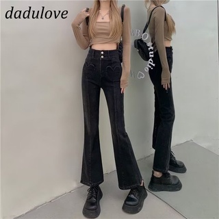 DaDulove💕 New Love Pocket Denim Flared Pants Niche High Waist Wide Leg Pants Fashion Womens Clothing