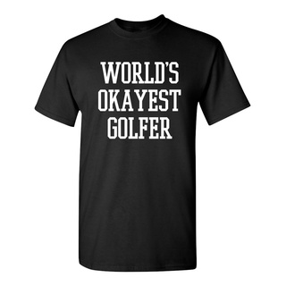 เสื้อยืดคอกลม ผ้าฝ้าย พิมพ์ลายกราฟฟิค Feelin Worlds Okest Golfer สําหรับผู้ชาย ใส่เล่นกีฬากอล์ฟ ใช้ได้ทุกวัน