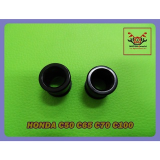 HONDA C50 C65 C70 C100 REAR SHOCK BUSHING RUBBER "BLACK" (inner 14mm. / outer 14mm.) 1 PAIR // ยางหูโช๊คหลังบูช