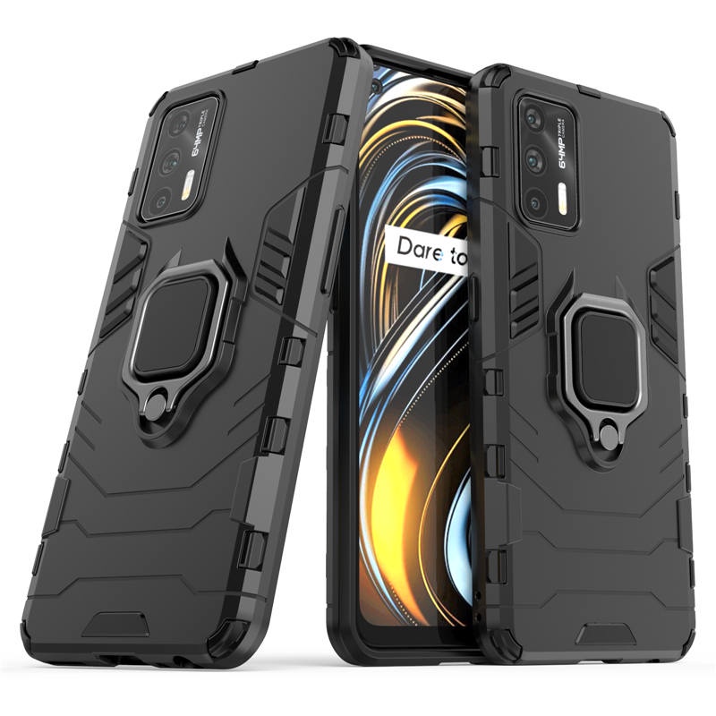เคส Realme GT 5G ฮาร์ดเคสกันกระแทกเคสโทรศัพท์ Hybrid Armor Shockproof Hard Case Realme GT 5G RealmeGT Cover Stand