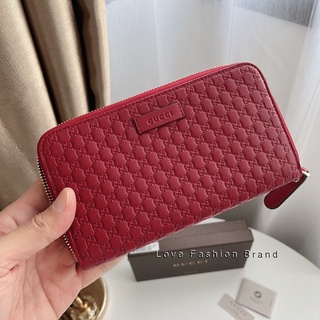 👑ผ่อน0%~แท้100%👑 กระเป๋าสตางค์ Gucci zippy wallet สีแดง
