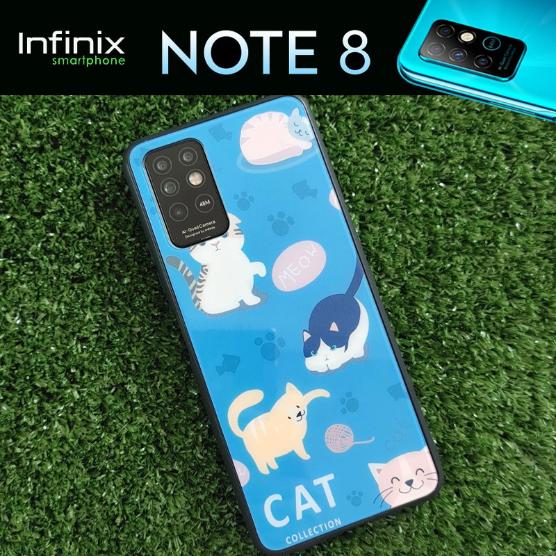 เคส ขอบยาง ลาย น้องแมวสุดน่ารัก สำหรับ Infinix Note 8 #8