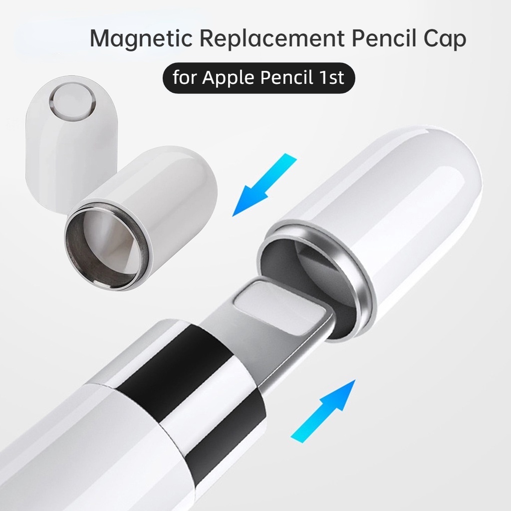 ฝาครอบดินสอสไตลัส แม่เหล็ก อุปกรณ์เสริม แบบเปลี่ยน สําหรับ Apple Pencil 1st Stylus iPad Pro 9.7 10.5 12.9