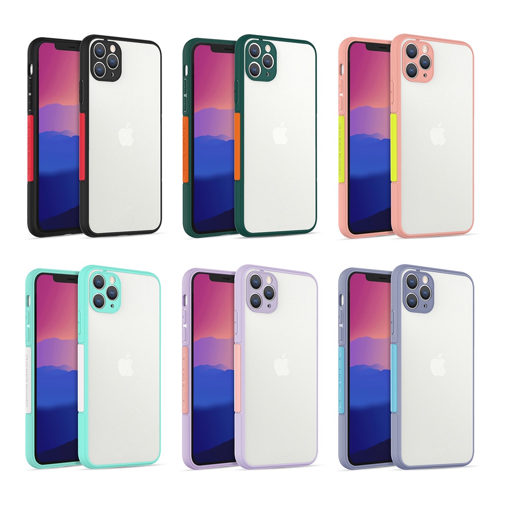 Shockproof Armor Case iPhone 12 Pro Max Mini 11 Casing Soft Frame Transparent Hard PC Cover