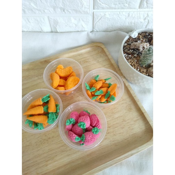 กัมเพสผักผลไม้ ทานได้ ขั้นต่ำออเดอร์ละ 50 บาท ใช้เวลาจัดทำ 2 วัน