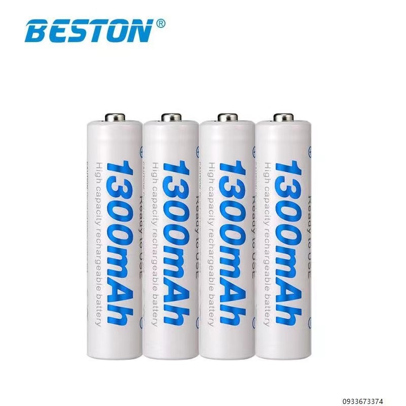 ถ่านชาร์จ AAA Beston 1100mAh /1300mAh 1.2V Ni-MH จำนวน 4 ก้อน ฟรีกล่องใส่ถ่าน คุ