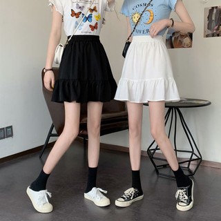 ✅พร้อมส่ง กระโปรงเอวสูงสไตล์เกาหลี ทรงเอ เอวยางยืด มีซับใน A-Line Mini Skirts