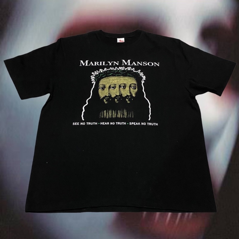 เสื้อยืด พิมพ์ลาย Marilyn MANSON believe