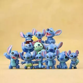 (🎉พร้อมส่ง🎉) โมเดลสติช lilo & Stitch 12ตัว/แพ็ค ของเล่น ตั้งโชว์ ตกแต่ง น่ารัก