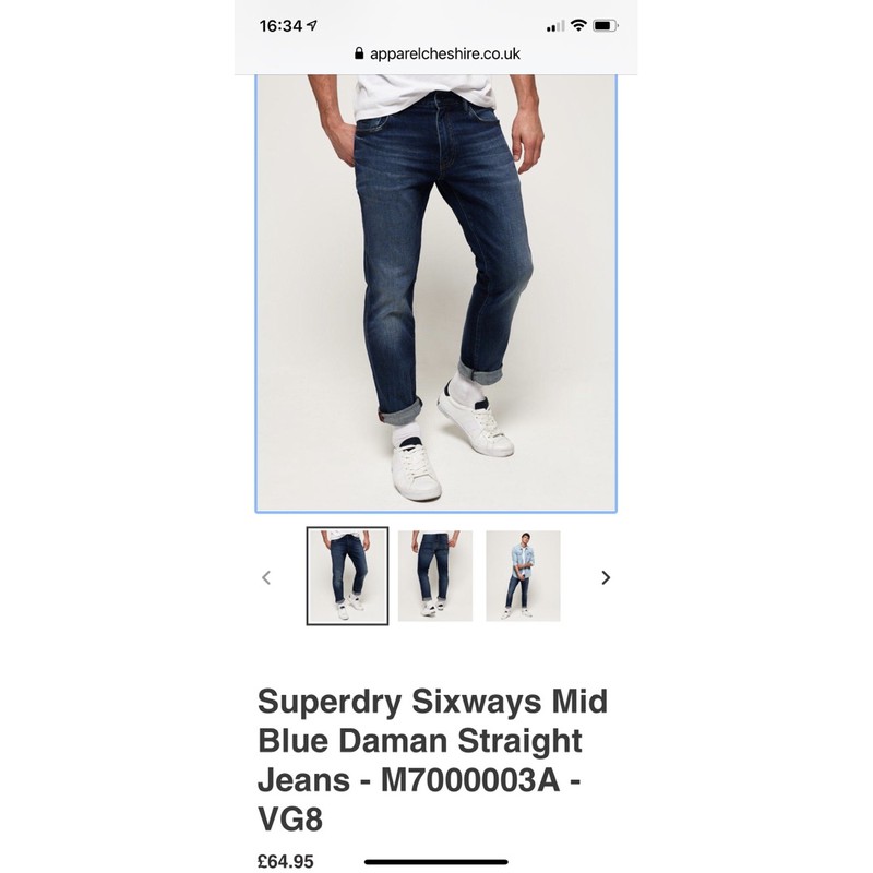 กางเกงยีนส์ ซุปเปอร์ดราย Superdry 04 Daman Straight Jeans