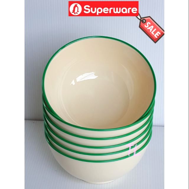 ซุปเปอร์แวร์ ชามโคม6"=6ชิ้น ลายวันวาน ซุปเปอร์แวร์เกรดA